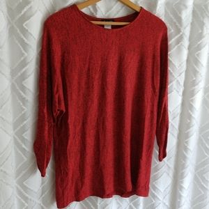 Olivia Blu Lightweight Sweater. Red/Coral. (L)